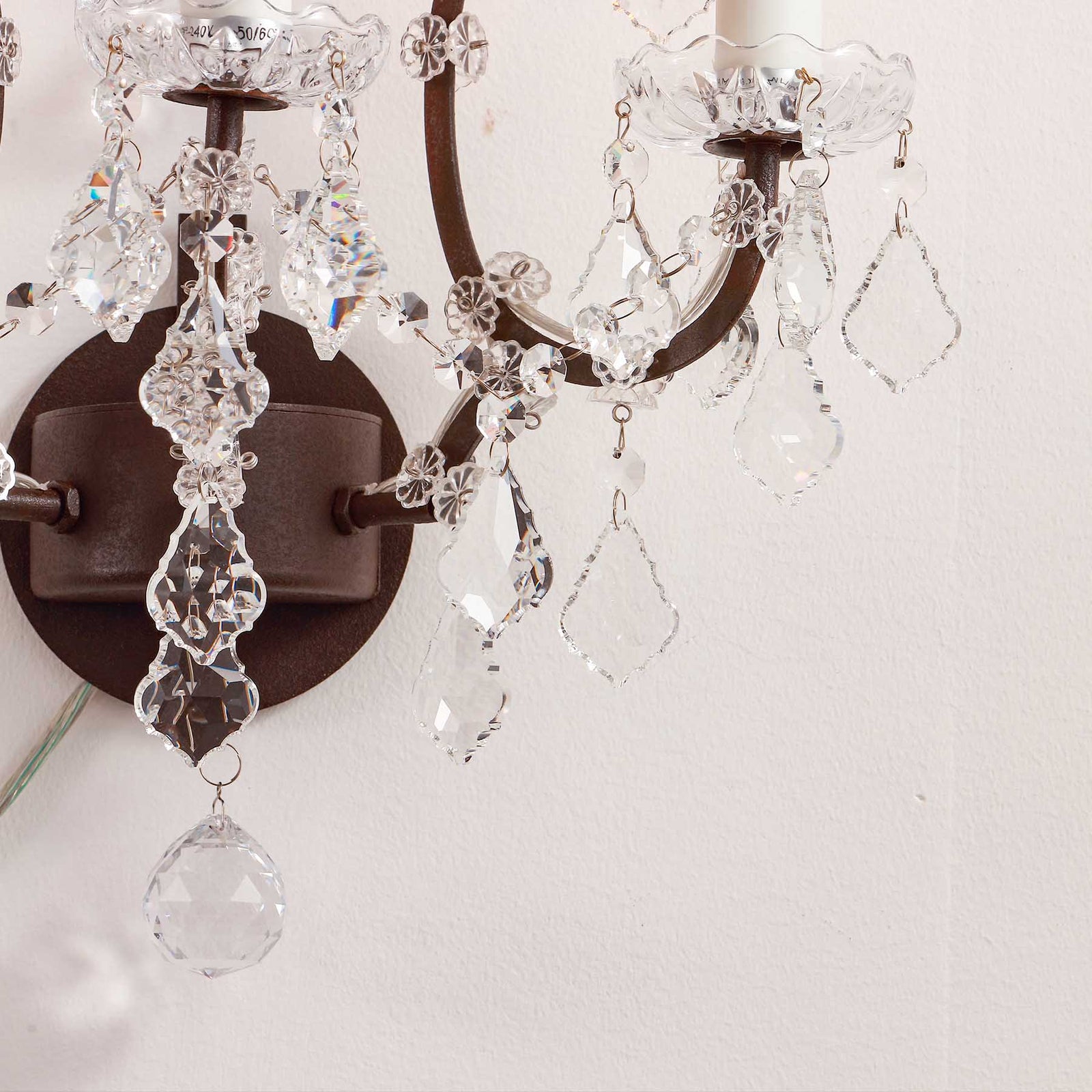 Rustline Traditional Crystal Wall Sconce