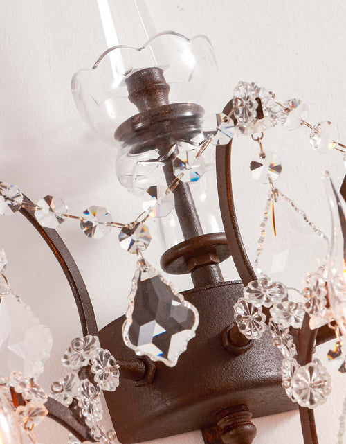 Load image into Gallery viewer, Rustline Traditional Crystal Wall Sconce
