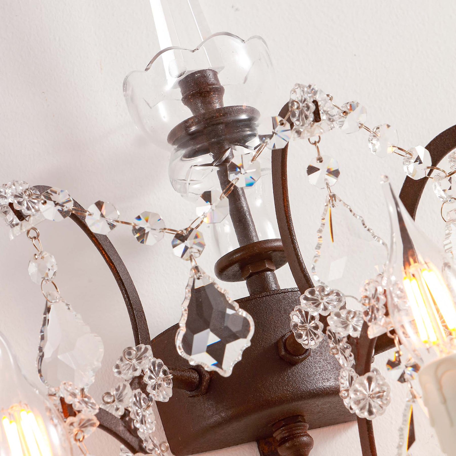 Rustline Traditional Crystal Wall Sconce