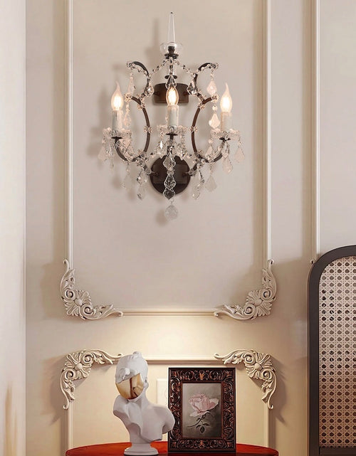Load image into Gallery viewer, Rustline Traditional Crystal Wall Sconce

