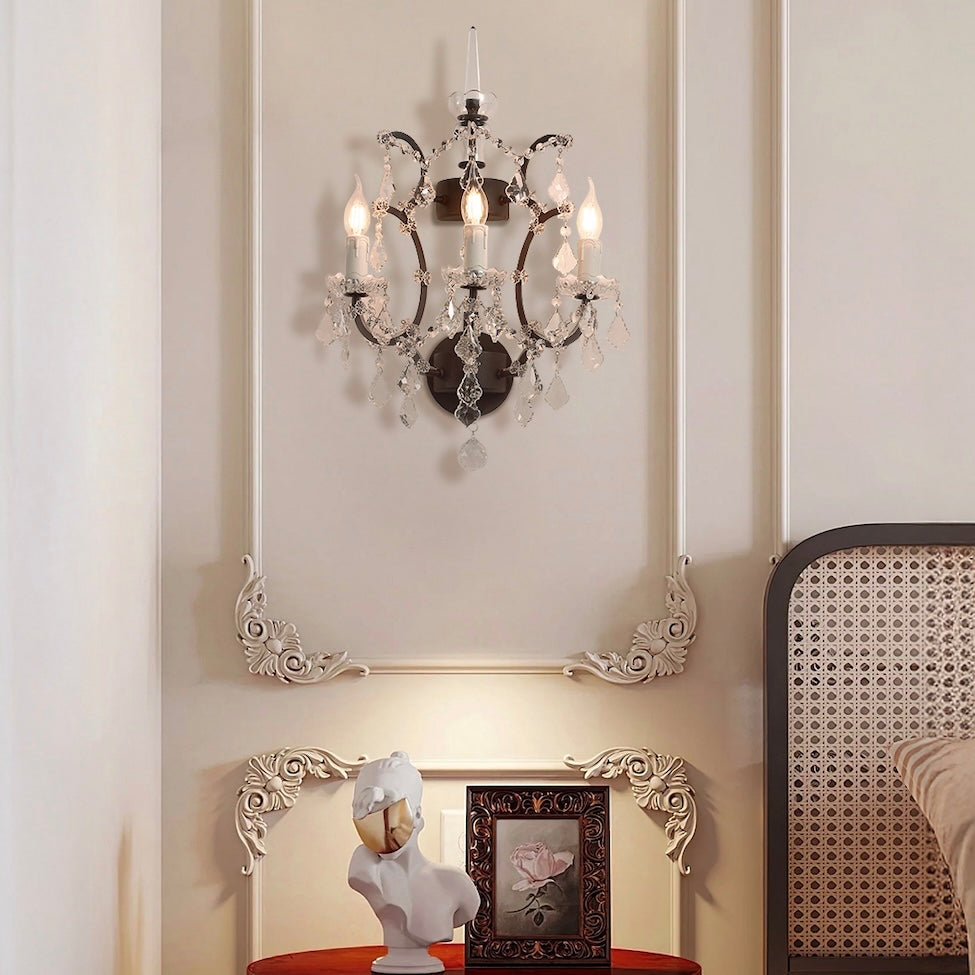 Rustline Traditional Crystal Wall Sconce