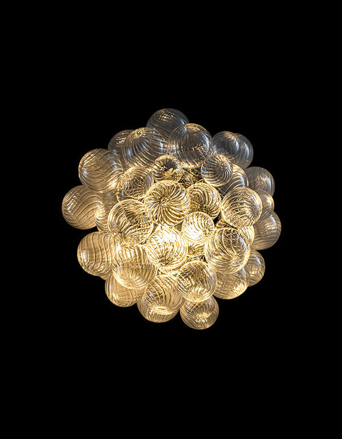 Load image into Gallery viewer, Spiral Bubble Mouth-Blown Glass Globe Sconce
