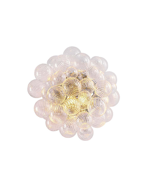 Load image into Gallery viewer, Spiral Bubble Mouth-Blown Glass Globe Sconce
