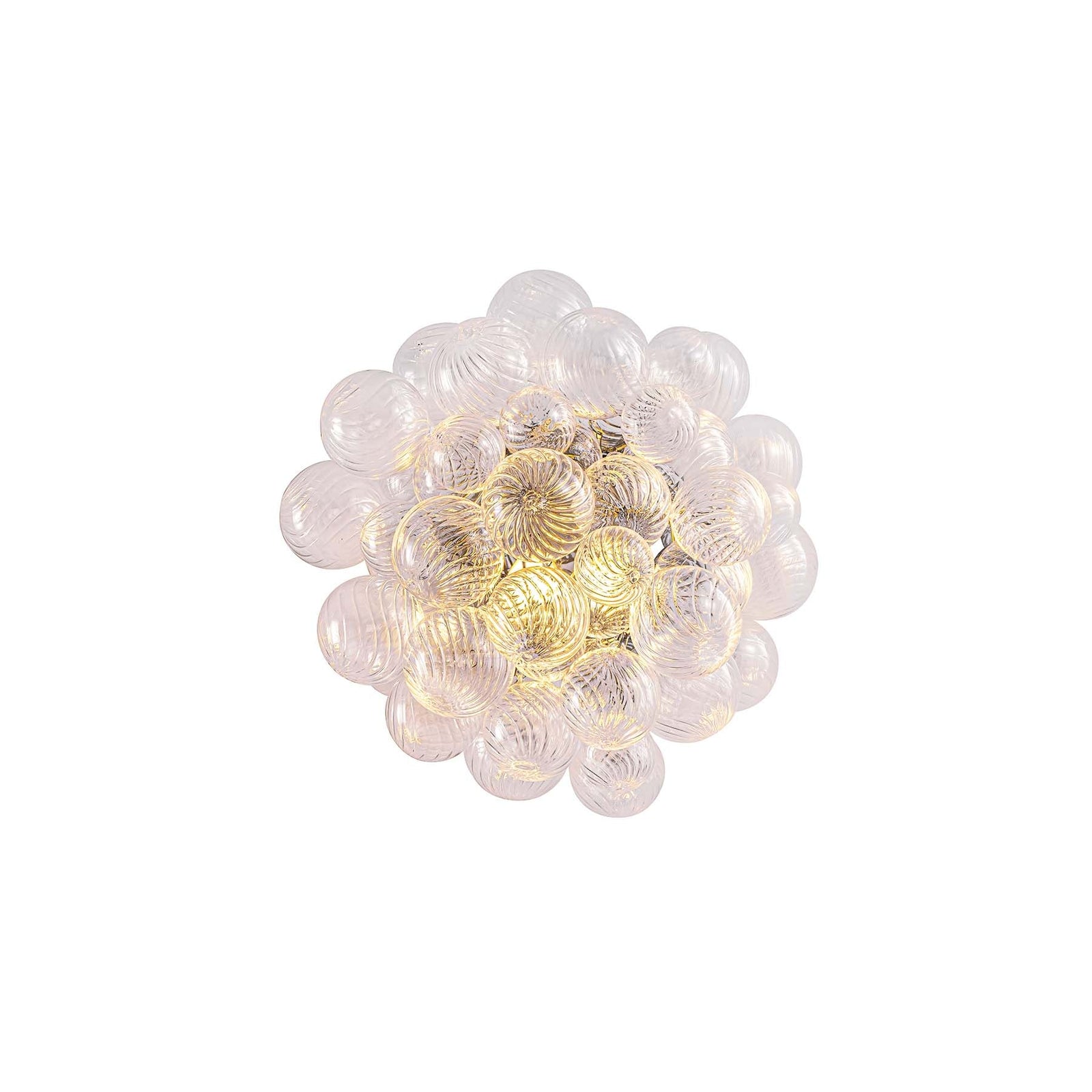 Spiral Bubble Mouth-Blown Glass Globe Sconce