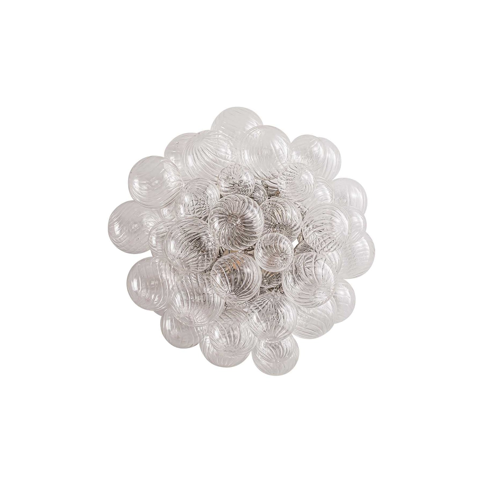 Spiral Bubble Mouth-Blown Glass Globe Sconce