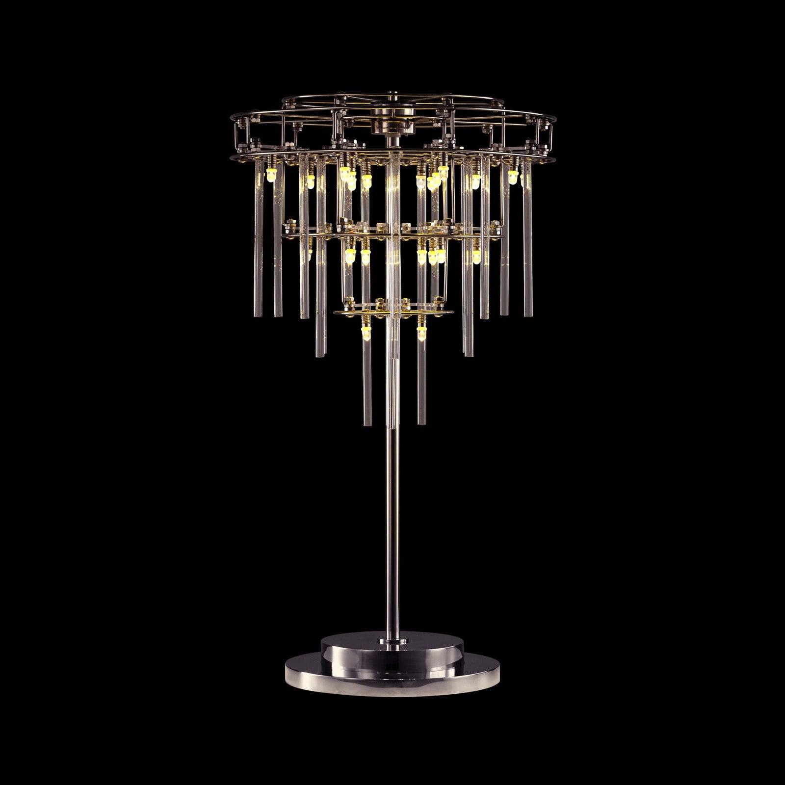 Aura Tiered Glass Rod Table Lamp