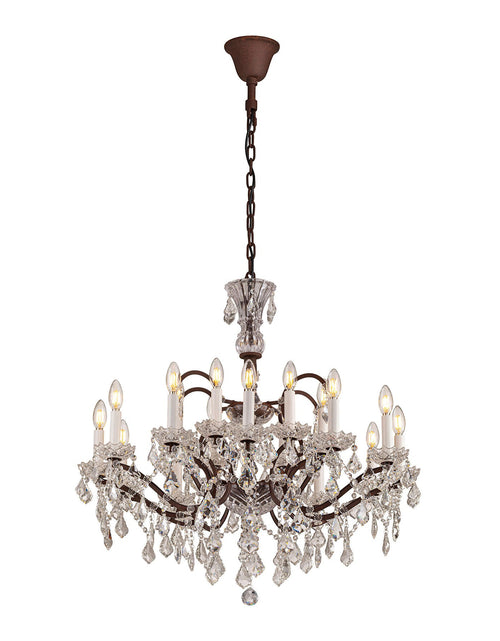 Load image into Gallery viewer, Rustline 18-Light Crystal Chandelier
