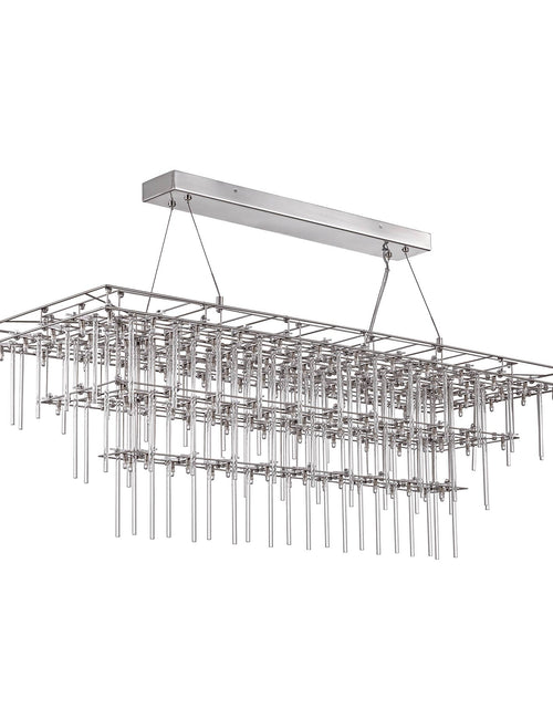 Load image into Gallery viewer, Aura Rectangular LED Glass Rod Chandelier
