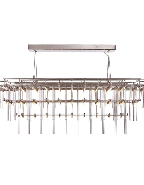 Load image into Gallery viewer, Aura Rectangular LED Glass Rod Chandelier

