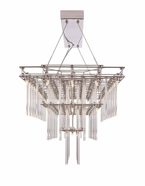 Load image into Gallery viewer, Aura Rectangular LED Glass Rod Chandelier
