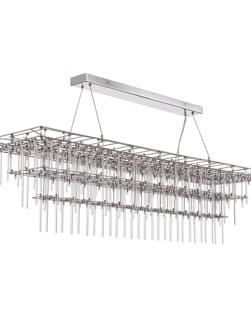 Load image into Gallery viewer, Aura Rectangular LED Glass Rod Chandelier
