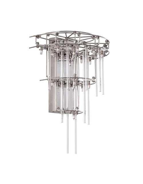 Load image into Gallery viewer, Aura Tiered Glass Rod Wall Sconce

