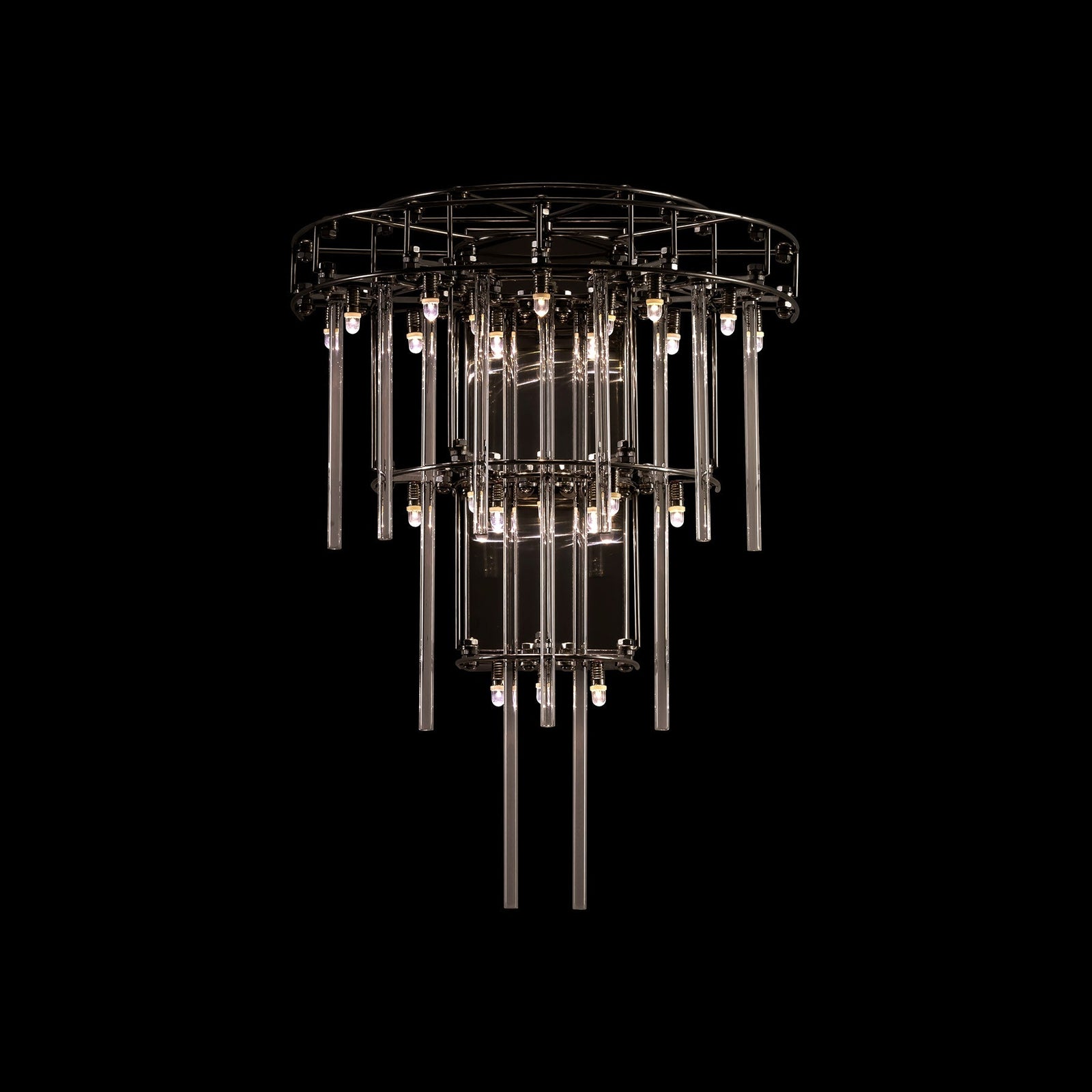 Aura Tiered Glass Rod Wall Sconce