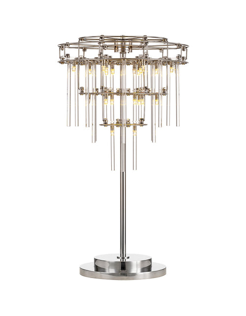 Load image into Gallery viewer, Aura Tiered Glass Rod Table Lamp
