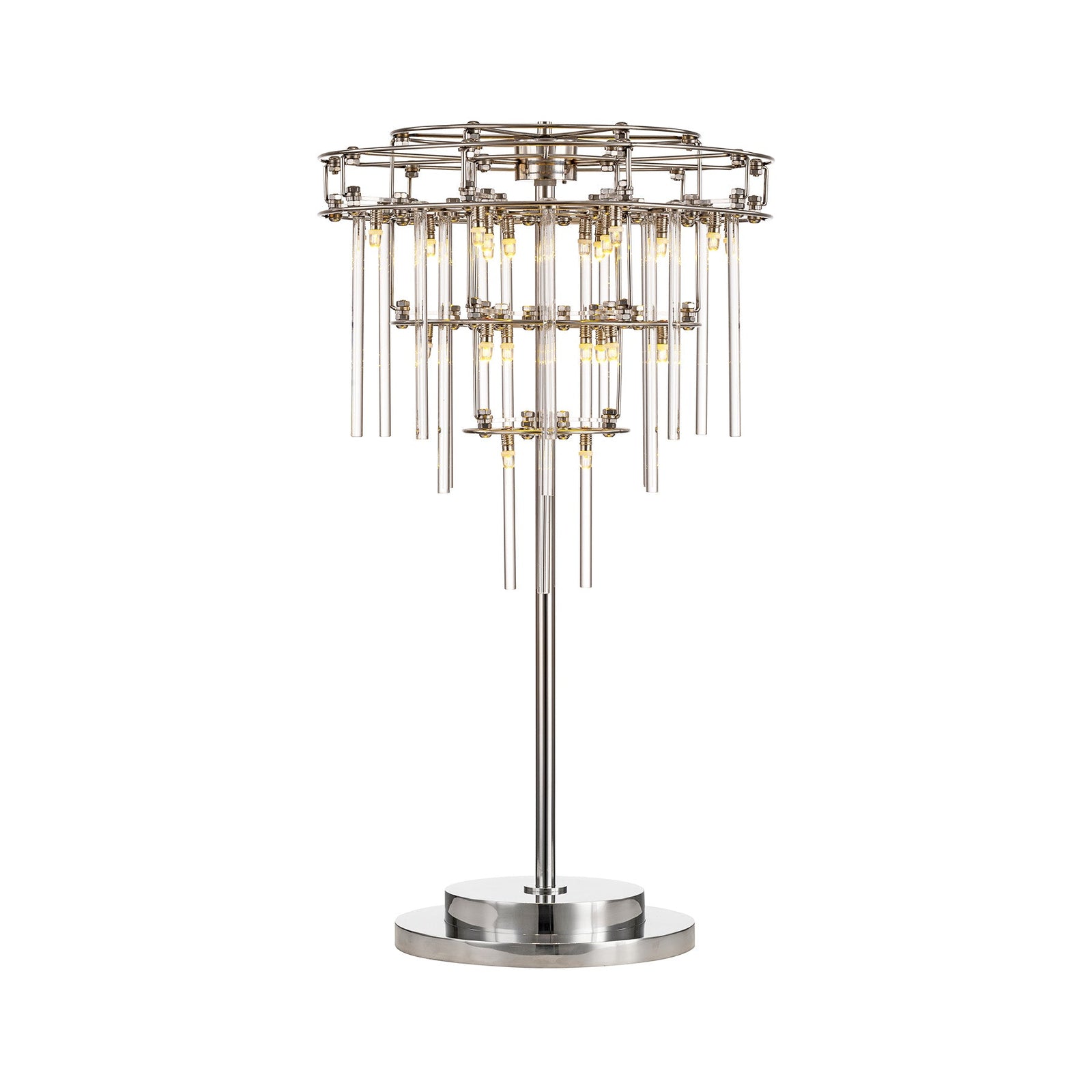 Aura Tiered Glass Rod Table Lamp