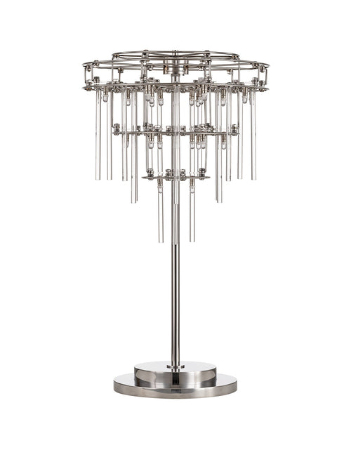 Load image into Gallery viewer, Aura Tiered Glass Rod Table Lamp

